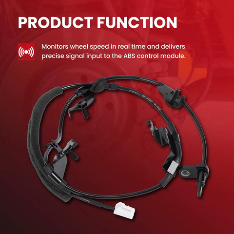 Heavy Duty Abs Wheel Speed Sensor Fits Toyota Rav4 2006 To 2012 2.4L 2.5L 3.5L 4Wd with connectors and cable for monitoring speed.