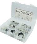Oil Washer And Gasket Kit 160Pcs With Seven Sizes Dowty Self Centered Bonded Seal Washers In Plastic Box Pro Grade Automotive Bearings And Pumps Replacement From One Eighth Inch To One Inch