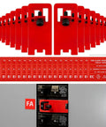 20 Pack Red Lockout Kit For Electrical Safety, Circuit Breaker Locks, Fire Alarm Locks with label stickers and hex key