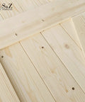 Unfinished 38 By 80 Inch Barn Door In Modern British Brace Style Solid Spruce Wood Single Door Ready To Stain Or Paint