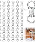 SHENLIU 36pcs metal trigger snap hooks, 2.32x0.82 in, 360-degree swivel, for pet cages and bags