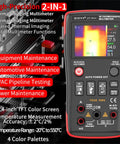 2 In 1 Thermal Imaging Camera And True RMS Digital Multimeter For Electrical Inspections, 32 By 32 Resolution screen display