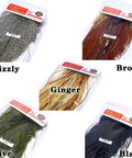 Ten Pack Hand Selected Whiting Bronze Rooster Saddle Fly Tying Feathers In Five Colors For Midge And Dry Fly Hackle Pro Grade