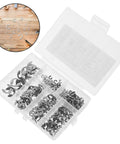 300 Piece Stainless Steel External Retaining Ring Circlip Assortment Kit With Storage Case, Rust Resistant Open Split Rings For Shafts And Machinery, Indoor Outdoor Use, DIY Ready For Home Garage Projects, six-size case