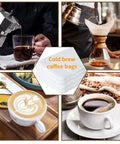 100 Pack Cold Brew Filter Bags 20 By 20 Inch For Five Gallon Buckets Boss Grade in coffee preparations, showcasing versatility.
