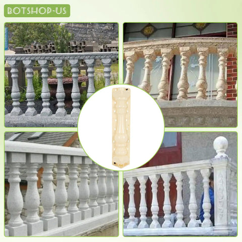 27.6 Inch Concrete Roman Column Molds Set 2 Piece Balustrade Molds for Cool Garden Fence Decor Poolside Railing DIY.