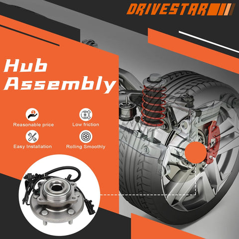 Rear Right Wheel Hub And Bearing Assembly For Dodge Journey 2009 Through 2019 With Abs Five Lug Direct Fit Replacement shown close-up
