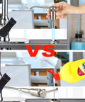 Under Counter Kitchen Sink Soap Dispenser Extension Tube Kit 47 Inch Upgrade with metal check valve vs traditional bottle setup