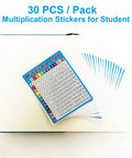 30 Classroom Multiplication Chart Stickers For Kids 3 Point 8 By 4 Point 9 Inches Big Times Table Chart For Student Desks