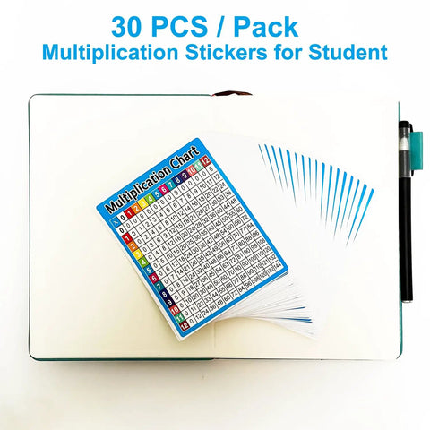 30 Classroom Multiplication Chart Stickers For Kids 3 Point 8 By 4 Point 9 Inches Big Times Table Chart For Student Desks
