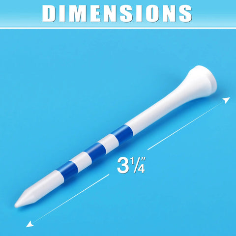 Premium Wood Golf Tees 200 Count With A 3 Line Marking System For Consistent Long Distance Drives And Clean Club Contact One And A Half Inch Tees Built For Pro Level Consistency And Durable Weather Ready Wood shown with dimensions
