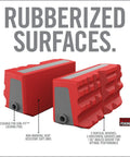 Heavy Duty Smart Jaws Bench Vise Sleeves Lock Down Firearms And Optics With Nine Precision Grooves, featuring rubberized surfaces.