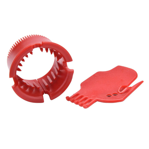Red cleaning tool from 20 Pack Replacement Parts Kit Compatible With IRobot Roomba 700 Series Vacuum Cleaners, open view