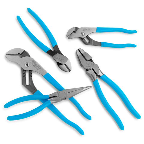 Beefy 5 Piece Pliers Set With XLT Power For Easy Cuts And Strong Grips Includes 10 In Tongue And Groove 8 In Lineman's 7 In Diagonal