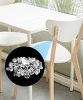 Image showing 100 Clear Glass Table Top Bumpers With Stem Non Adhesive Rubber Grippers for tables and chairs.