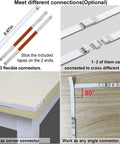 Flexible connectors for Under Cabinet Lighting Kit Flexible LED Strip Light 6.6 Feet For Kitchen Cabinets Desks Shelves And More