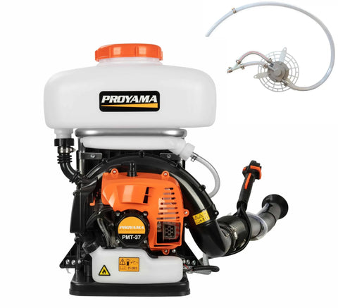 51.7cc 3 In 1 Gas Powered Backpack Sprayer With 3.7 Gallon Tank Turbo Pump Mist Duster Mosquito Fogger shown front view