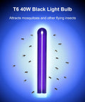 40W Black Light Replacement Bulb For Black Flag BZ 40 Series Bug Zappers glowing and attracting mosquitoes