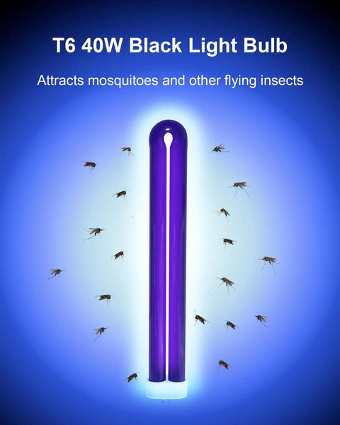 40W Black Light Replacement Bulb For Black Flag BZ 40 Series Bug Zappers glowing and attracting mosquitoes