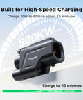 Tough As Nails Ul 2252 Certified Tesla Supercharger To Ccs1 Adapter supporting robust 500 Amp max charging rate, showcasing plug design.