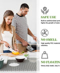 Couple using Silicone Kitchen Sink Mat With Non Slip Design, Stable Farmhouse Sink Protector for Stainless Steel Drainboard, Gray.