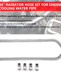 iRKY 44-inch stainless steel flexible radiator hose kit with four chrome caps