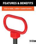 1/2 By 3-5/8 Inch Clevis Pin Hitch with red rubber-coated handle and clip for tow trailers and lawn tractors