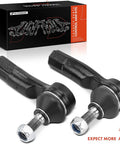 Pair Of Front Outer Tie Rod Ends For Volkswagen And Audi Vehicles Fits Jetta, Golf, Beetle, Passat, CC, Eos, GTI, R, Tiguan, A3 Quattro, Q3 Quattro Beef Up Your Ride Durable Replacement Steering Components With Easy Install displayed with packaging