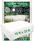 Raised Bed Garden Netting 10 Ft By 33 Ft Ultra Fine Mesh Mosquito Barrier For Pests packaged with garden in background
