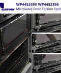 Microwave Door Torsion Spring Kit Left And Right Stainless Steel Models for KitchenAid Whirlpool Microwaves Installation