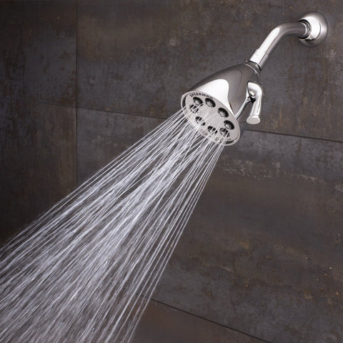 Signature Icon Anystream High Pressure Shower Head With 360 Degree Adjustable Spray Solid Brass 2.5 GPM Polished Chrome in use
