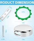 Chrome Plated Bathtub Overflow Drain Cover Kit With Easy Snap On Installation Fits Most Standard Tubs For A Straight Up Bathroom Fixture Upgrade With Crisp Metallic Shine And Total Zero Sweat Job, showing product dimensions.