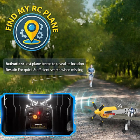 Powerful Brushless RC Plane For Adults With 4 Channel P51D Mustang RC Airplane 500mm Wingspan with find function in park