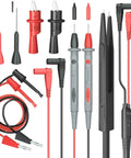Heavy Duty Electrical Multimeter Test Leads Kit With Alligator Clips, Hooks And Probes, 1000V CAT II, 10A, Durable Copper Core Wires