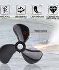 RC Boat Propeller Set With 3 Blades For 4mm Shafts Lightweight Plastic Outboard Propeller Pair For Remote Control Boats