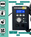 High Power 700W Auto Sleep Hot Rework Station For SMD Soldering And Desoldering IC Chip Rework PCB Repair BGA Hot Station display panel