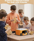 Kid Safe Cardboard Cutter For STEM Projects Bladeless Classroom Cutting Tool For Makers Safe Alternative To Scissors With ASTM And CPSC Compliance Standards, kids making cardboard crafts
