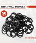 50 Pack Oil Drain Plug O Rings Replacement Set For Bikes Nitrile Rubber O Ring Gasket Seals Black OEM Quality Fits Most Cruisers And Touring Bikes Prevents Leaks And Keeps Engine Oil Contained, 50 black 11105 O-rings