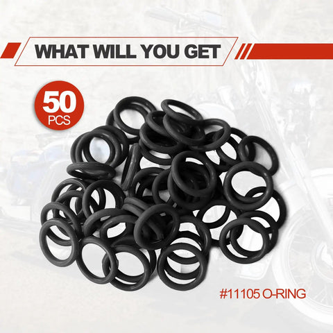 50 Pack Oil Drain Plug O Rings Replacement Set For Bikes Nitrile Rubber O Ring Gasket Seals Black OEM Quality Fits Most Cruisers And Touring Bikes Prevents Leaks And Keeps Engine Oil Contained, 50 black 11105 O-rings