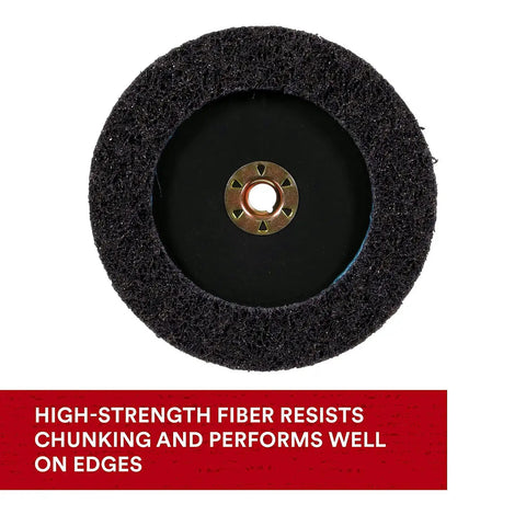 SiC Extra Coarse Pro Disc For Metal Quick Rust Paint And Coating Removal With Reengineered Fiber Featured Against White Backdrop