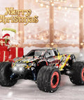 High Speed 1 18th Scale 4x4 Waterproof Off Road RC Car With 2 4GHz Remote All Terrain Monster Truck in Christmas setting
