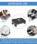 Under Desk Footrest With Massage Rollers, Comfy Ergonomic Foot Stool For Home Office, 15 by 11 inch surface, multi-use in home and office