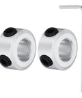 Tough As Nails 2 Pack Drop Dead Solid Shaft Collar 6MM Bore 1/4 Inch Aluminum Set Screw Clamping Collar for motor mounts and machinery.