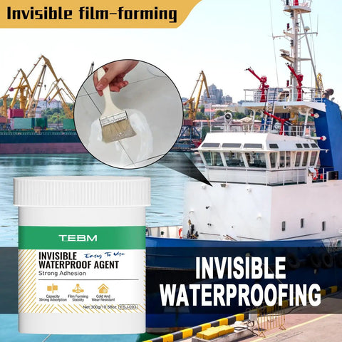 Heavy Duty Waterproof Sealant And Crystal Clear Coating With Invisible Leak Shield For Indoor And Outdoor Surfaces All Weather Protection shown applied on a surface.