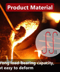 Molten steel being poured, highlighting the durable material of the 2 Pack Brake Caliper Hanger Tool Set With Rubber Tips Durable Steel Rust Proof Finish 7.87 Inch Long Hangers For Brake Service Axle And Suspension Beefy Pro Grade Auto Repair Kit