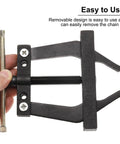 Chain Connecting Puller Holder Tool For Bicycle Chains Size 100 To 200 Carbon Steel Construction shown in hand