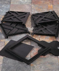 Components of Set Of 2 Chippendale Planter Boxes In Black For Outdoor Decor with Built In Planter Inserts Weather Resistant Polypropylene
