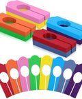 Colorful set of 64 Pieces Colorful Hanging Closet Size Dividers in 8 Colors for Clothing Racks Rectangular Reusable Closet Separators