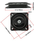 Dimensions of Beefy 6.25 Inch Heavy Duty Bar Stool Swivel Plate Replacement With Square Turntable