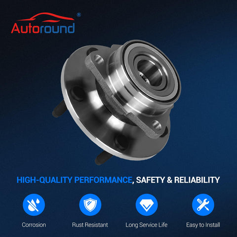 Beefy Front Wheel Bearing And Hub Assembly For 2000 2001 Dodge Ram 1500 4WD Front Left And Front Right 5 Lug Non ABS
